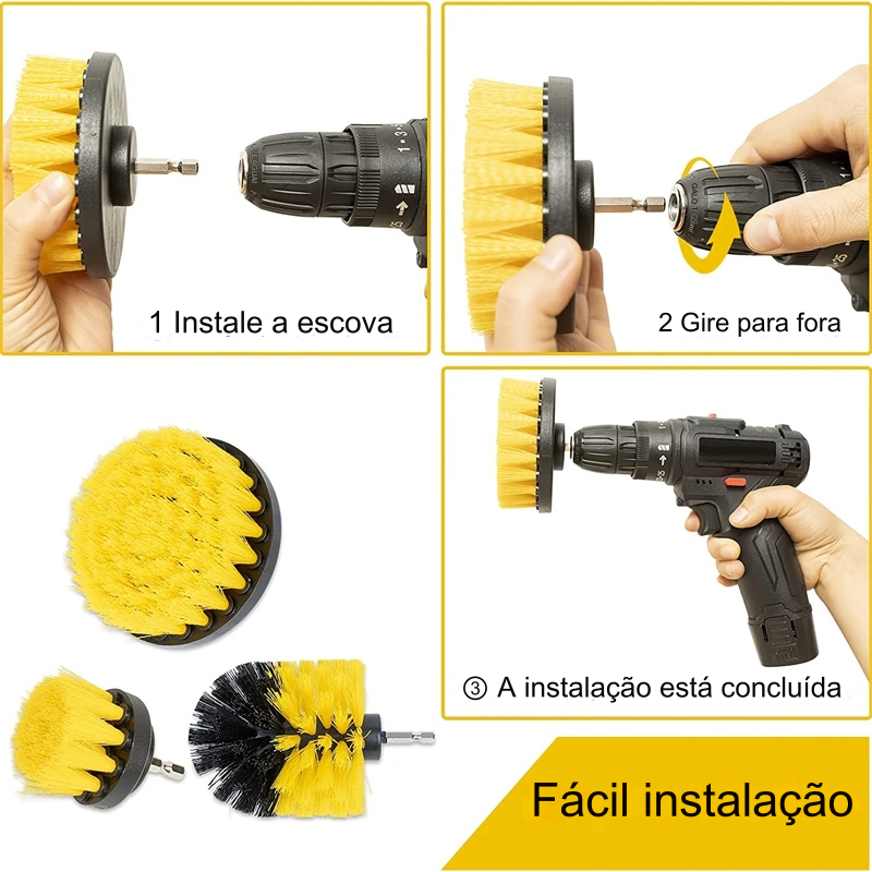 Conjunto De 3 Peças de Acessórios Para Escova