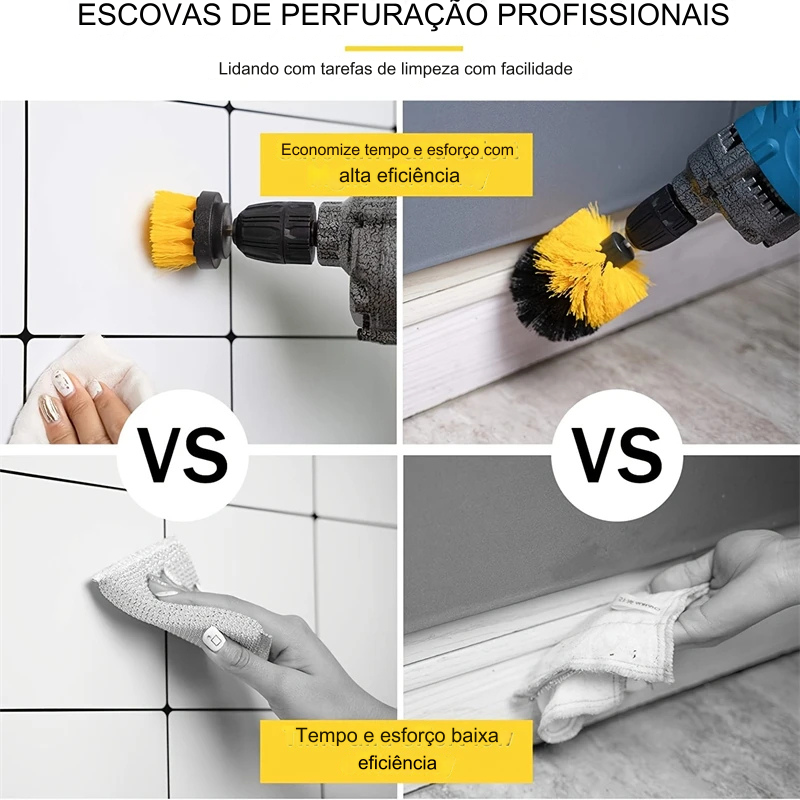 Conjunto De 3 Peças de Acessórios Para Escova