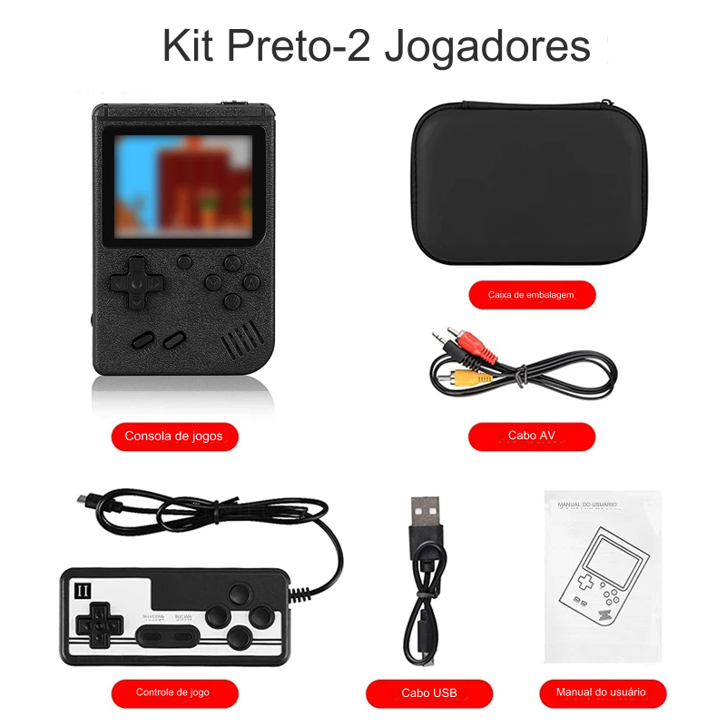 Console De Jogos Portátil Retrô