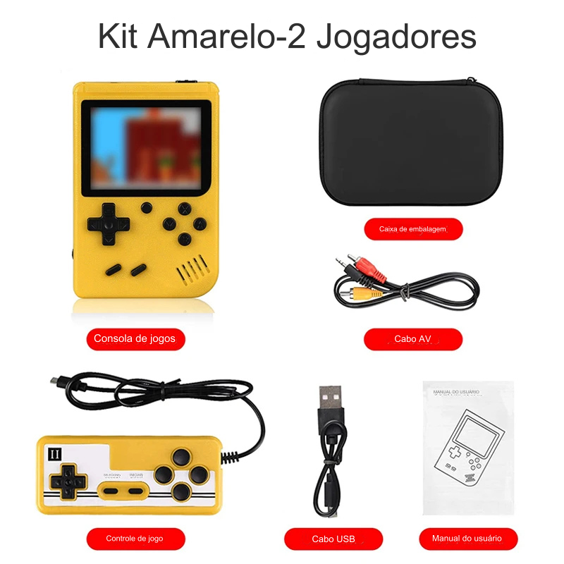 Console De Jogos Portátil Retrô