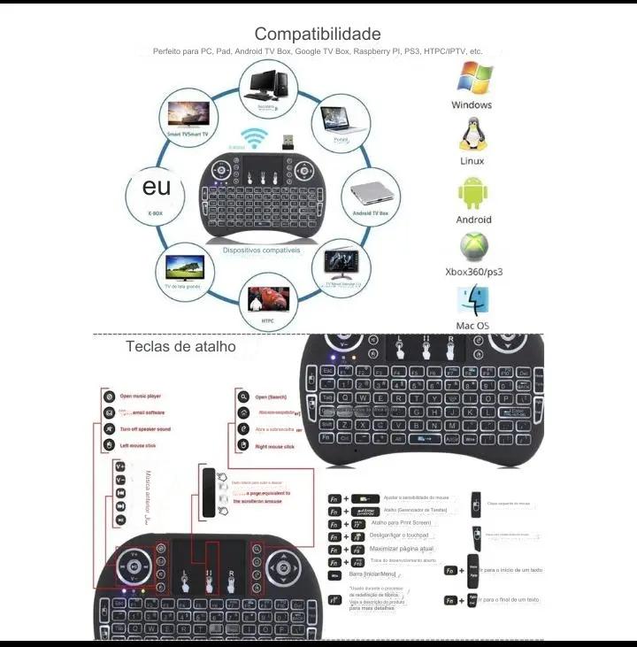 Mini Teclado Sem Fio