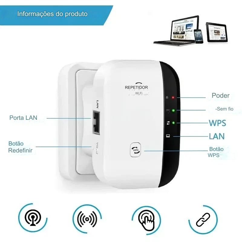 Repetidor Wifi Amplificador de Sinal Sem Fio